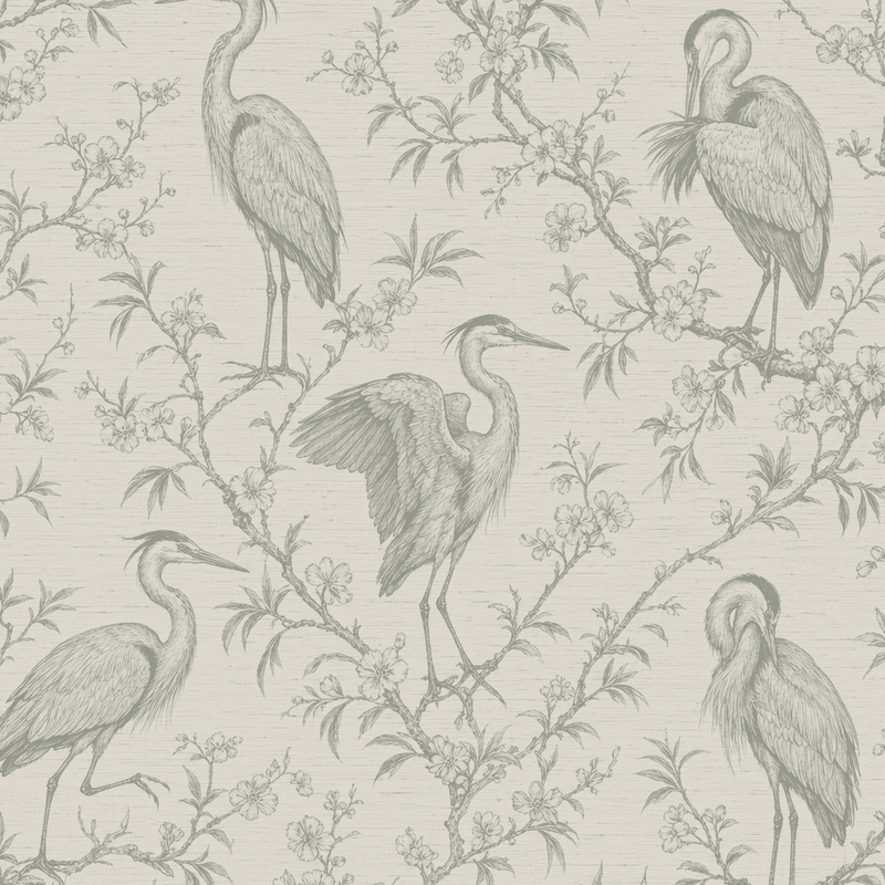 Heron & Sprig in Pale Oak